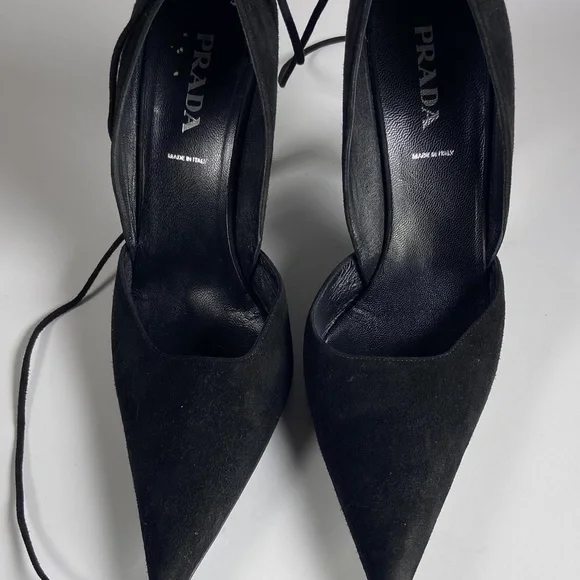 Vintage Prada Lace Back Pumps - Picture 1 of 11